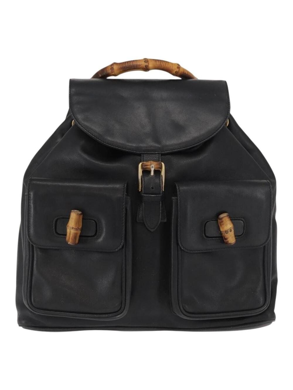 Gucci Vintage Bamboo Backpack Leather #326363G73B